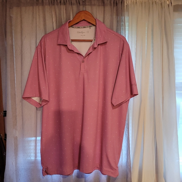 Walter Hagen SS Cotton Spandex Pink/Geometrical design Large - Picture 1 of 12